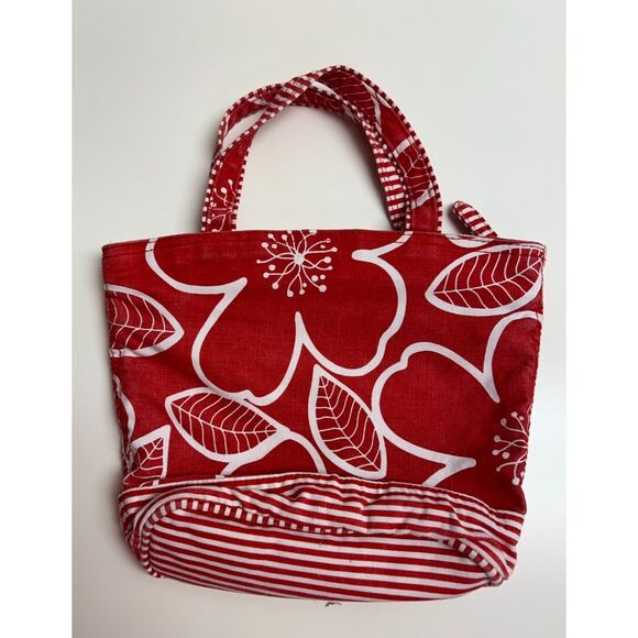 Gap red floral cotton shoulder bag - Picture 3 of 8